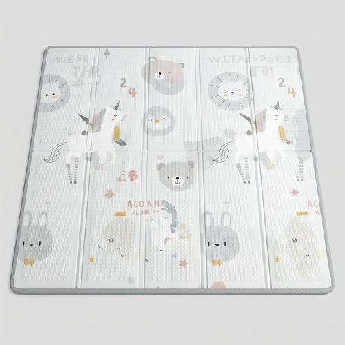 ZEEBABA 59x59 unicorns large XPE foam play mat for tummy time and crawling